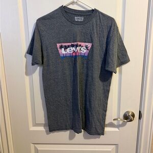 Levi's Heather Gray Palm Tree Graphic Tee